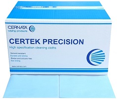 CERNATA CERTEK PREMIUM 400 1/4 FOLD WIPES IN BLUE